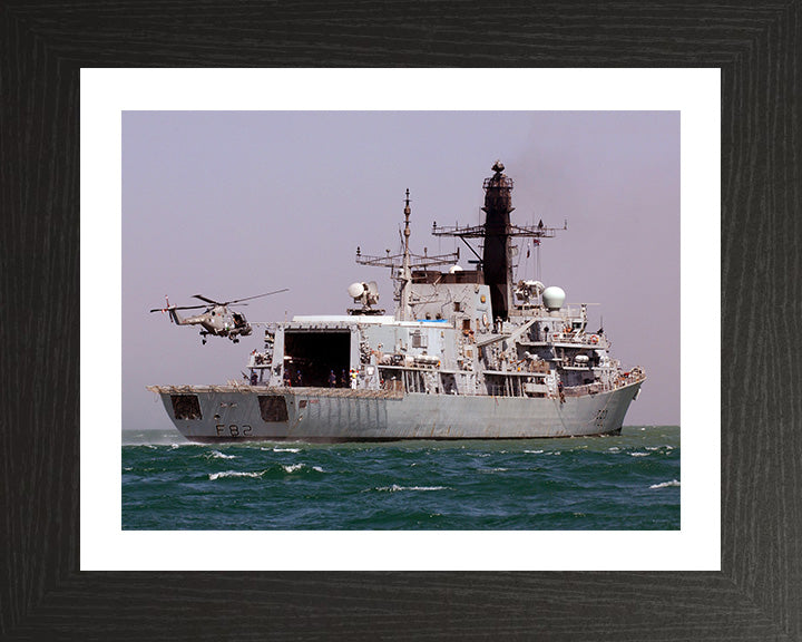 HMS Somerset F82 | Photo Print | Framed Print | Poster | Type 23 | Frigate | Royal Navy Hampshire Prints 10 x 8 Black Frame Yes