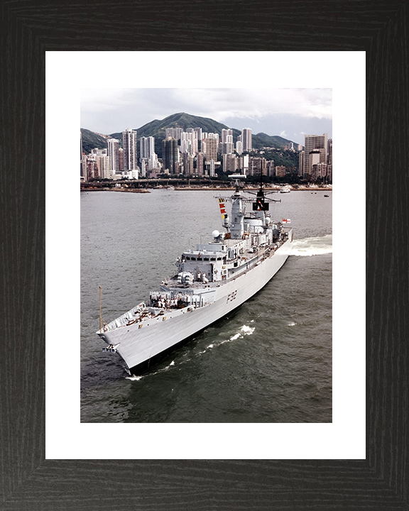 HMS Boxer (F92) Royal Navy Type 22 Frigate Leaving Port Photo Print Wall Art Decor Posters, Prints, & Visual Artwork Hampshire Prints 10 x 8 Black Frame Yes