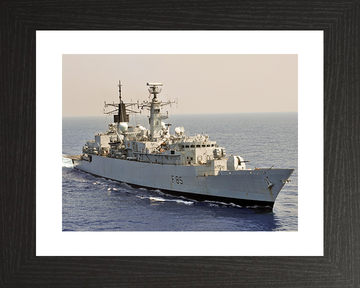 HMS Cumberland (F85) Royal Navy Type 22 Frigate Starboard Side Photo Print Wall Art Decor Posters, Prints, & Visual Artwork Hampshire Prints 10 x 8 Black Frame Yes
