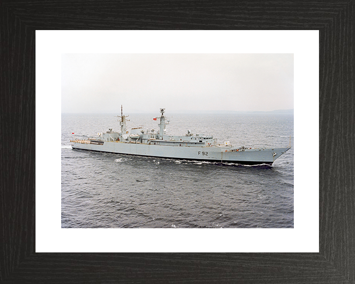 HMS Boxer (F92) Royal Navy Type 22 Frigate Underway Photo Print Wall Art Decor Posters, Prints, & Visual Artwork Hampshire Prints 10 x 8 Black Frame Yes