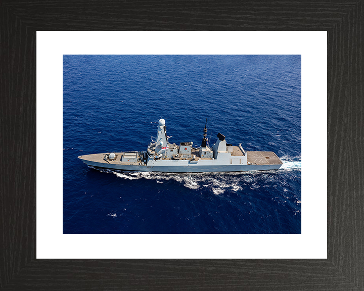 HMS Duncan (D37) Royal Navy Type 45 Destroyer Underway From Above Photo Print Wall Art Decor Posters, Prints, & Visual Artwork Hampshire Prints 10 x 8 Black Frame Yes