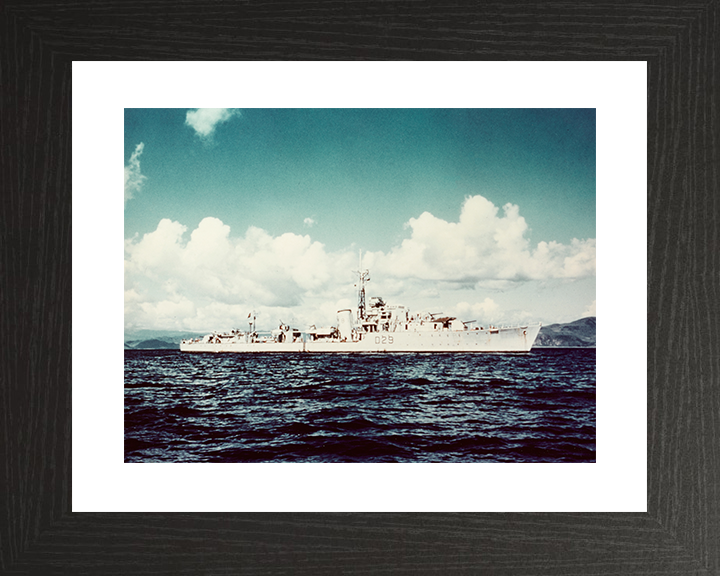 HMS Charity (D29) Royal Navy C Class Destroyer Starboard Beam View Photo Print Wall Art Decor Posters, Prints, & Visual Artwork Hampshire Prints 10 x 8 Black Frame Yes