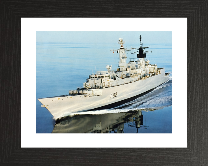 HMS Boxer (F92) Royal Navy Type 22 Frigate Port Side Reflections Photo Print Wall Art Decor Posters, Prints, & Visual Artwork Hampshire Prints 10 x 8 Black Frame Yes