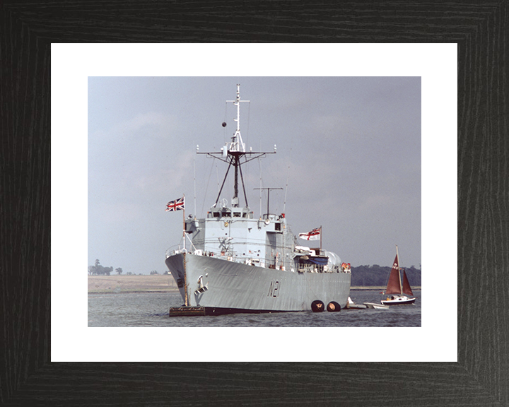 HMS Abdiel (N21) Royal Navy Abdiel Class Minelayer Photo Print Port Bow View Warship Wall Art Posters, Prints, & Visual Artwork Hampshire Prints 10 x 8 Black Frame Yes