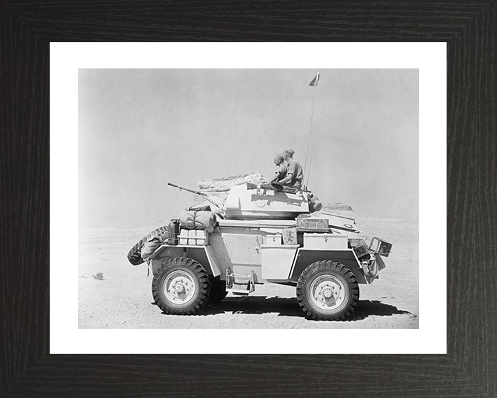 Humber Mk III Armoured Car Photo Print - British Army Vehicle Hampshire Prints 10 x 8 Black Frame Yes