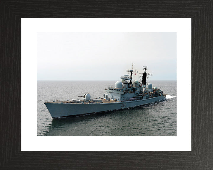 HMS York (D98) Photo Print - At Sea - Royal Navy Type 42 Destroyer Hampshire Prints 10 x 8 Black Frame Yes