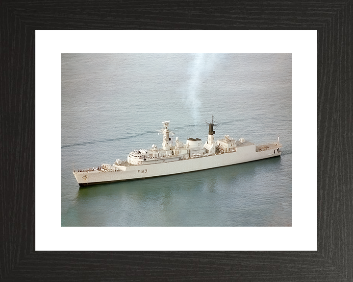 HMS Battleaxe (F89) Royal Navy Type 22 Frigate High Port side View Photo Print Wall Art Decor Posters, Prints, & Visual Artwork Hampshire Prints 10 x 8 Black Frame Yes