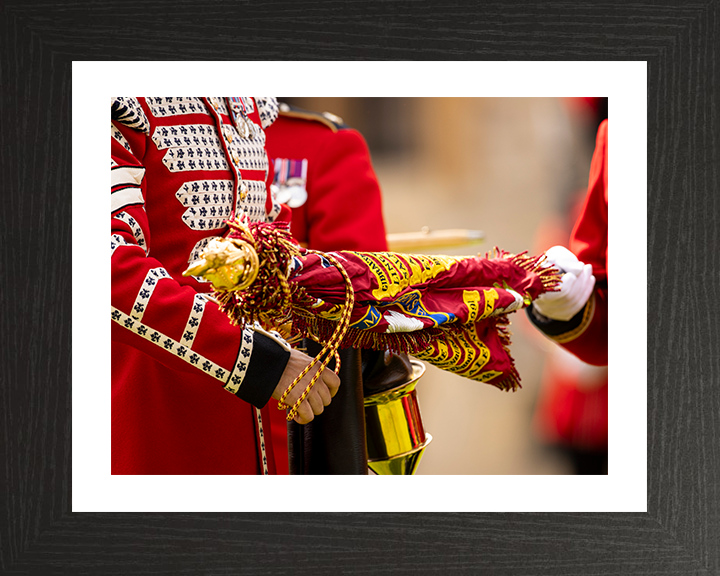 Coldstream Guards colour is unveiled Photo Print - British Army Hampshire Prints 10 x 8 Black Frame Yes