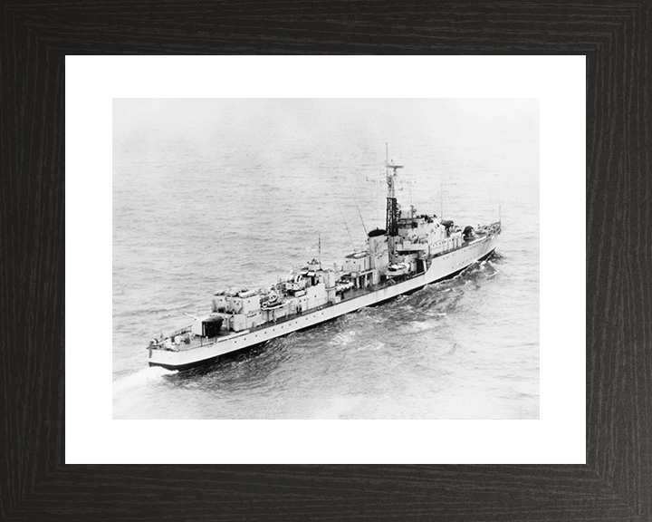 HMS Carron (D30) Royal Navy C Class Destroyer At Sea Photo Print Wall Art Decor Posters, Prints, & Visual Artwork Hampshire Prints 10 x 8 Black Frame Yes