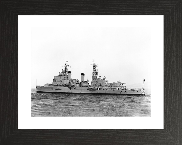 HMS Blake (C99) Royal Navy Tiger Class Light Cruiser At Sea 1961 Photo Print Wall Art Decor Posters, Prints, & Visual Artwork Hampshire Prints 10 x 8 Black Frame Yes