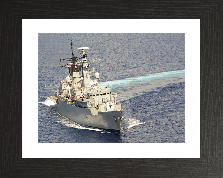 HMS Cumberland (F85) Royal Navy Type 22 Frigate Turning To Port Photo Print Wall Art Decor Posters, Prints, & Visual Artwork Hampshire Prints 10 x 8 Black Frame Yes