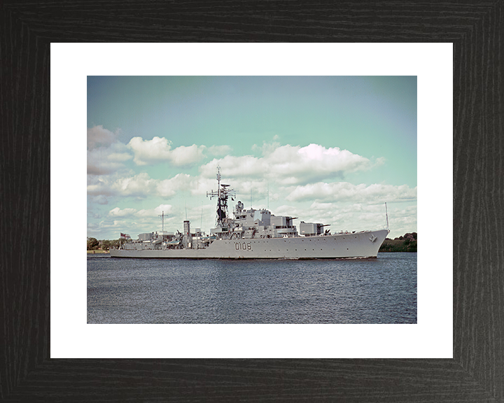 HMS Dainty (D108) Royal Navy Daring Class Destroyer Low Starboard View Photo Print Wall Art Decor Posters, Prints, & Visual Artwork Hampshire Prints 10 x 8 Black Frame Yes