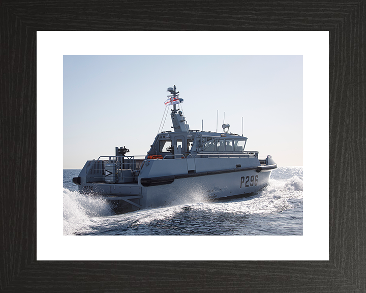 HMS Dagger (P296) Royal Navy Cutlass Class Patrol Vessel At Sea Photo Print Wall Art Decor Posters, Prints, & Visual Artwork Hampshire Prints 10 x 8 Black Frame Yes