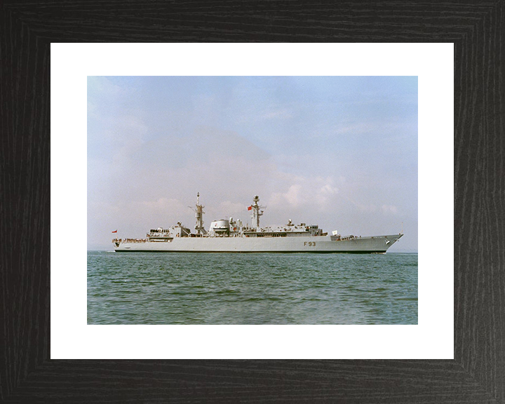 HMS Beaver (F93) Royal Navy Type 22 Frigate Starboard Beam View Photo Print Wall Art Decor Posters, Prints, & Visual Artwork Hampshire Prints 10 x 8 Black Frame Yes