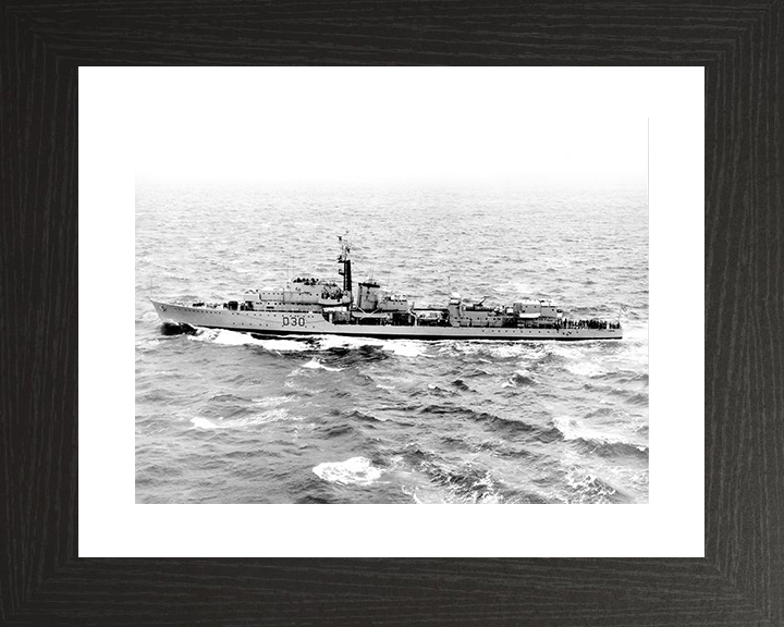 HMS Carron (D30) Royal Navy C Class Destroyer Port Beam View Photo Print Wall Art Decor Posters, Prints, & Visual Artwork Hampshire Prints 10 x 8 Black Frame Yes