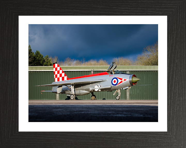 RAF English Electric Lightning Jet Photo Print - Royal Air Force Aircraft Hampshire Prints 10 x 8 Black Frame Yes