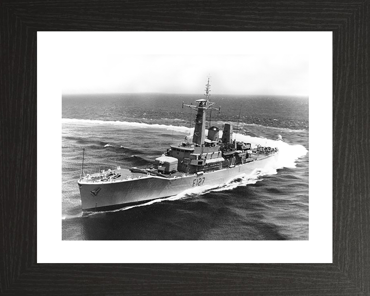 HMS Penelope (F127) Photo Print - Port View at sea - Royal Navy Leander Class Frigate Posters, Prints, & Visual Artwork Hampshire Prints 10 x 8 Black Frame Yes