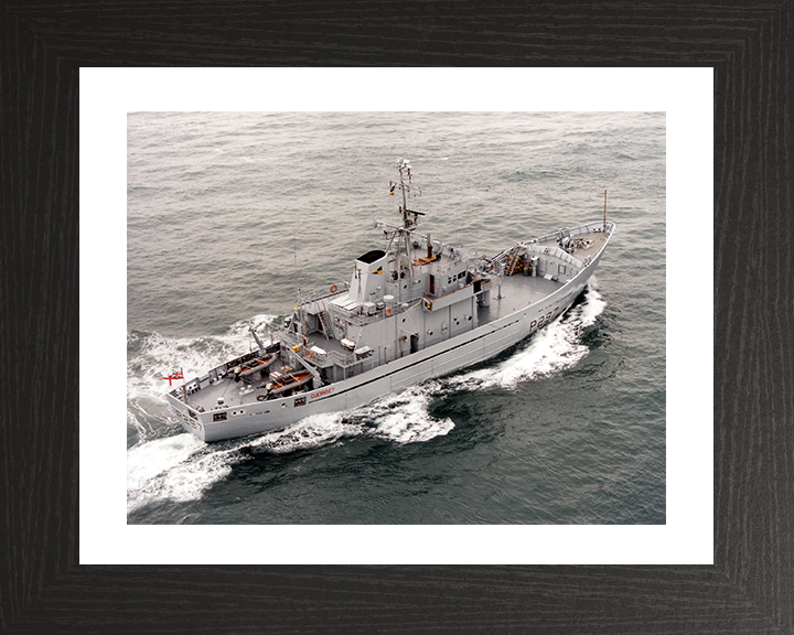 HMS Guernsey (P297) Photo Print - At Sea 1997 – Royal Navy Island Class Patrol Vessel Hampshire Prints 10 x 8 Black Frame Yes