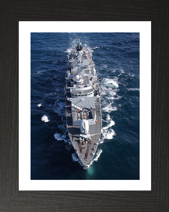 HMS Argyll (F231) Photo Print - From Above 2004 - Royal Navy Type 23 Frigate Posters, Prints, & Visual Artwork Hampshire Prints 10 x 8 Black Frame Yes