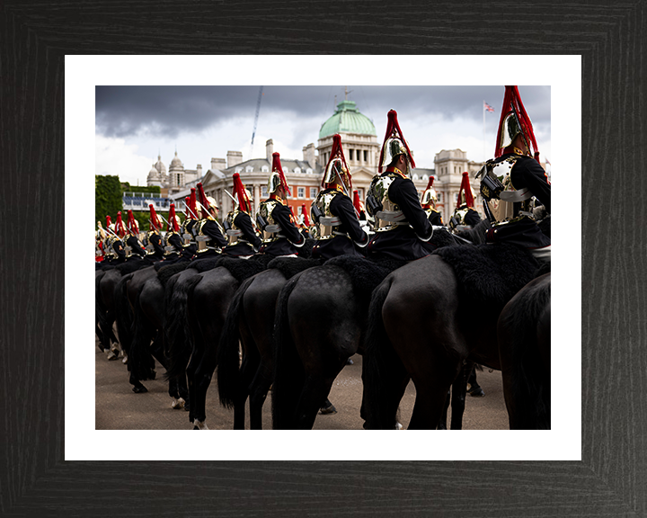 Blues and Royals on parade Photo Print - British Army Hampshire Prints 10 x 8 Black Frame Yes