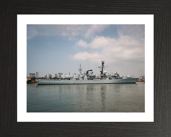 HMS Richmond (F239) Photo Print - Enters Mumbai 2025 - Royal Navy Type 23 Frigate Posters, Prints, & Visual Artwork Hampshire Prints 10 x 8 Black Frame Yes