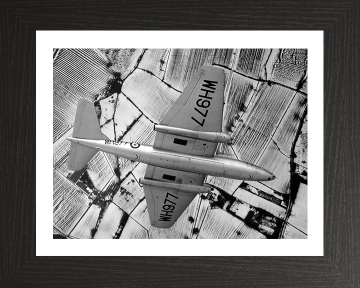 RAF Canberra B.6 in flight 1956 Photo Print - Royal Air Force Aircraft Hampshire Prints 10 x 8 Black Frame Yes