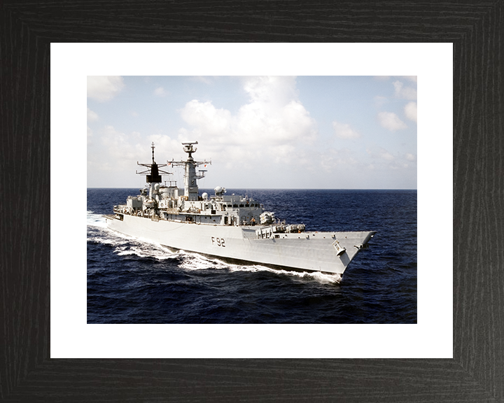 HMS Boxer (F92) Royal Navy Type 22 Frigate Starboard Bow View Photo Print Wall Art Decor Posters, Prints, & Visual Artwork Hampshire Prints 10 x 8 Black Frame Yes
