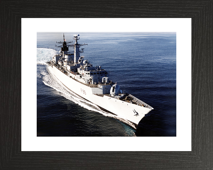 HMS Cumberland (F85) Royal Navy Type 22 Frigate High Starboard Bow View Photo Print Wall Art Decor Posters, Prints, & Visual Artwork Hampshire Prints 10 x 8 Black Frame Yes