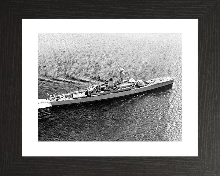 HMS Aurora (F10) Royal Navy Leander Class Frigate From Above Photo Print Wall Art Decor Posters, Prints, & Visual Artwork Hampshire Prints 10 x 8 Black Frame Yes