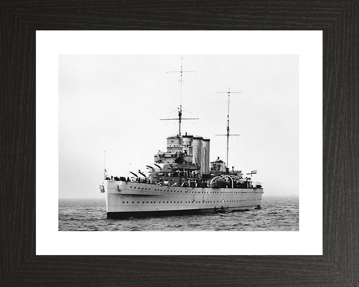 HMS Suffolk (55) Royal Navy County class heavy cruiser Photo Print or Framed Print - Hampshire Prints