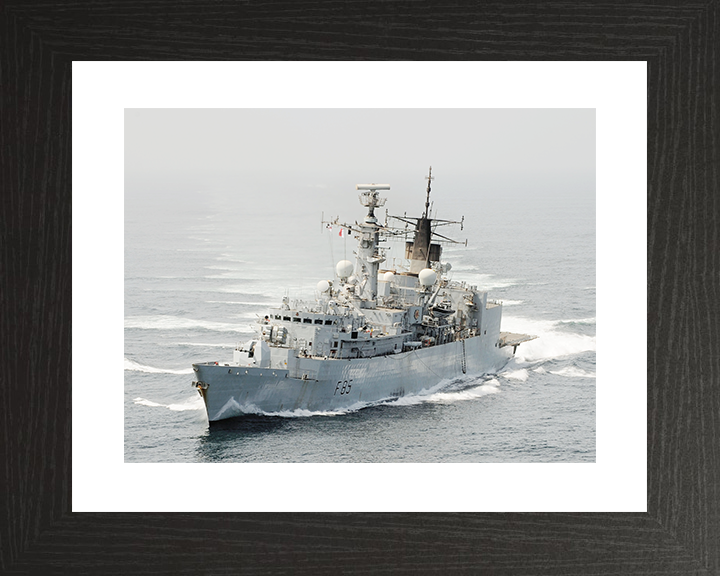HMS Cumberland (F85) Royal Navy Type 22 Frigate Turning to Starboard Photo Print Wall Art Decor Posters, Prints, & Visual Artwork Hampshire Prints 10 x 8 Black Frame Yes