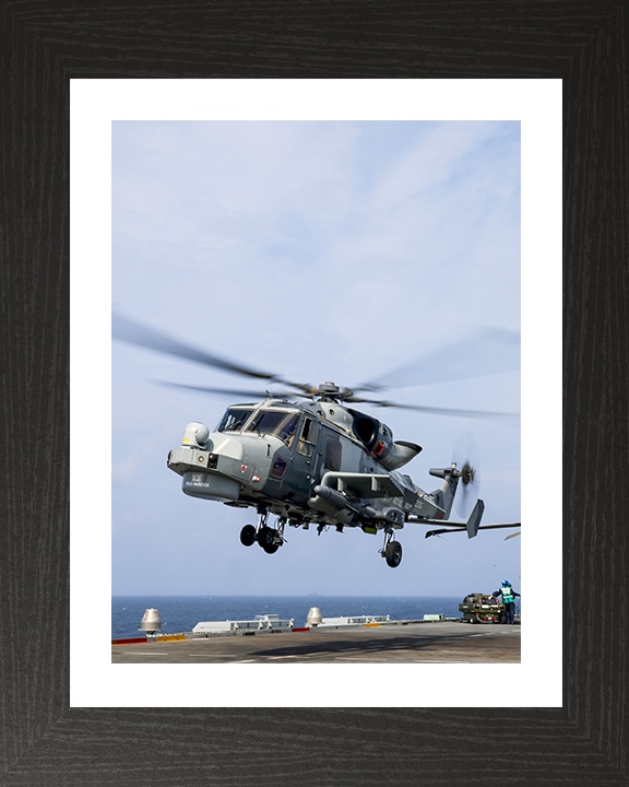 Wildcat helicopter from 815 NAS 2025 Photo Print - Royal Navy Aircraft Hampshire Prints 10 x 8 Black Frame Yes