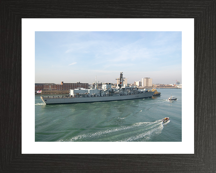HMS Grafton (F80) Photo Print - Paying Off 2006 - Royal Navy Type 23 Frigate Posters, Prints, & Visual Artwork Hampshire Prints 10 x 8 Black Frame Yes