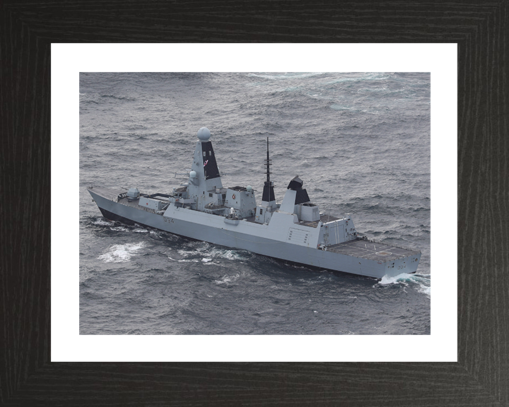 HMS Diamond (D34) Photo Print - At Sea Oct 2020 - Royal Navy Type 45 Destroyer Hampshire Prints 10 x 8 Black Frame Yes