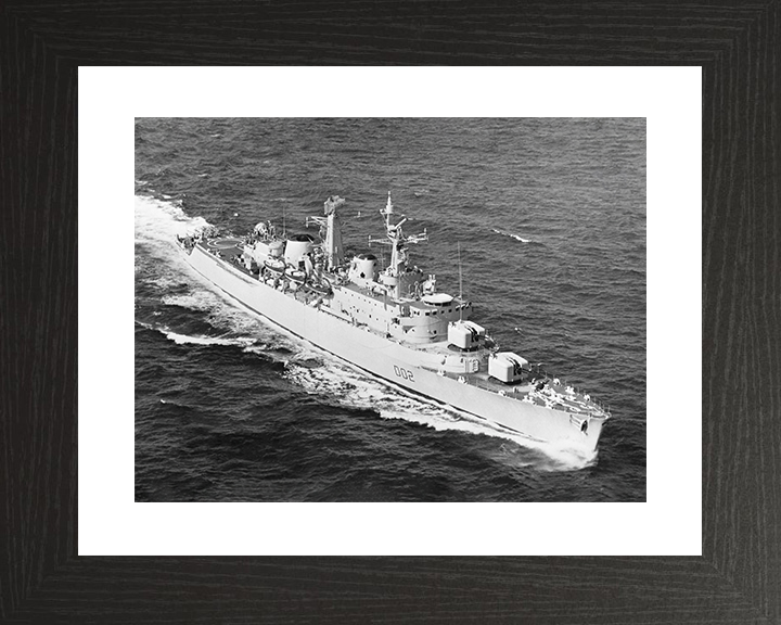 HMS Devonshire (D02) Royal Navy County Class Destroyer High Starboard Bow View Photo Print Wall Art Decor Posters, Prints, & Visual Artwork Hampshire Prints 10 x 8 Black Frame Yes