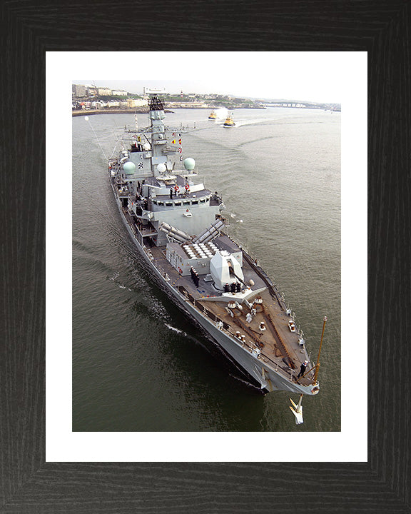 HMS Norfolk (F230) Photo Print - Plymouth - Royal Navy Type 23 Frigate Hampshire Prints 10 x 8 Black Frame Yes