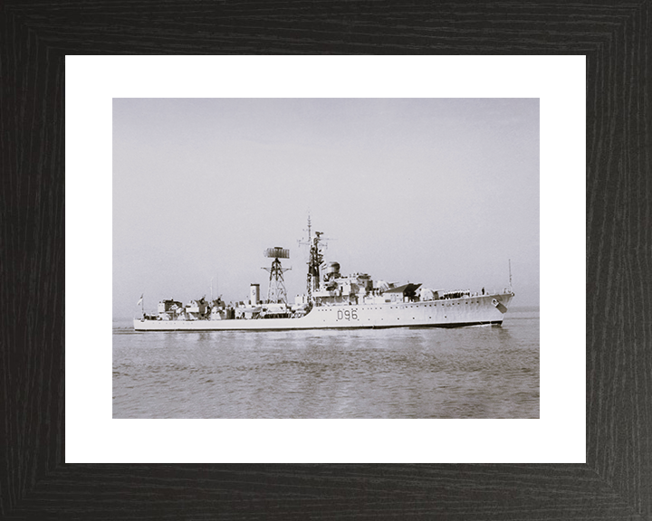 HMS Crossbow (G96) Royal Navy Weapon Class Destroyer Starboard Bow View Photo Print Wall Art Decor Posters, Prints, & Visual Artwork Hampshire Prints 10 x 8 Black Frame Yes