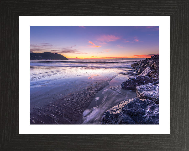 Minehead Beach Somerset at sunset Photo Print - Canvas - Framed Photo Print - Hampshire Prints