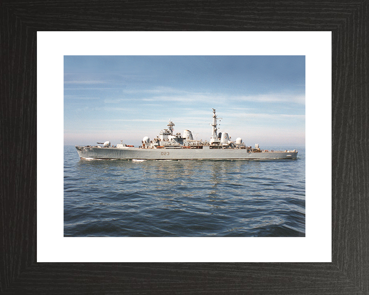 HMS Bristol (D23) Royal Navy Type 82 Destroyer Port Beam View Photo Print Wall Art Decor Posters, Prints, & Visual Artwork Hampshire Prints 10 x 8 Black Frame Yes