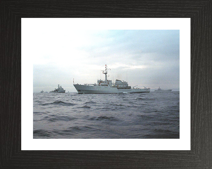 HMS Bulldog (A317) Photo Print - At Sea 1997 - Royal Navy Bulldog Class Survey Vessel
