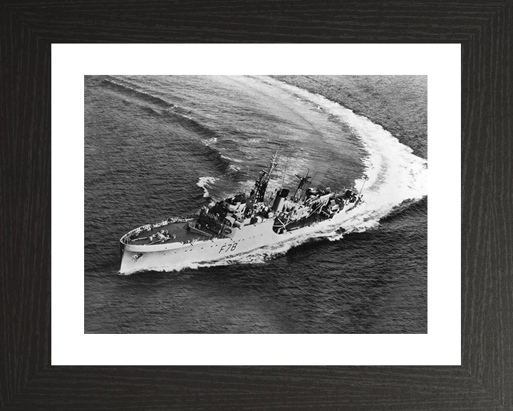 HMS Blackwood (F78) Photo Print - At Sea - Royal Navy Blackwood Class Frigate Posters, Prints, & Visual Artwork Hampshire Prints 10 x 8 Black Frame Yes