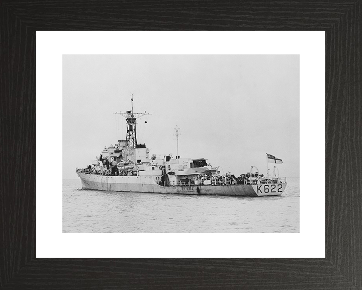 HMS Burghead Bay (K622) (F622) Royal Navy Bay Class Frigate Port Side Photo Print Wall Art Decor Posters, Prints, & Visual Artwork Hampshire Prints 10 x 8 Black Frame Yes