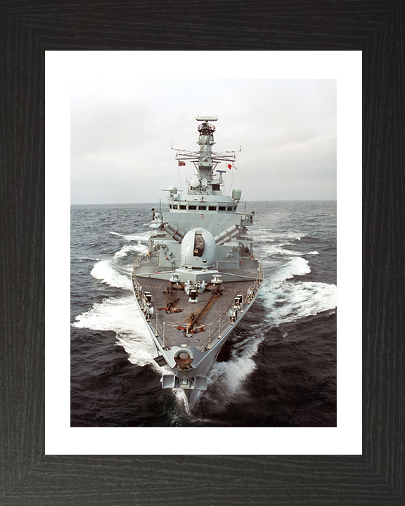 HMS Somerset (F82) Photo Print - At Sea 2003 - Royal Navy Type 23 Frigate Posters, Prints, & Visual Artwork Hampshire Prints 10 x 8 Black Frame Yes