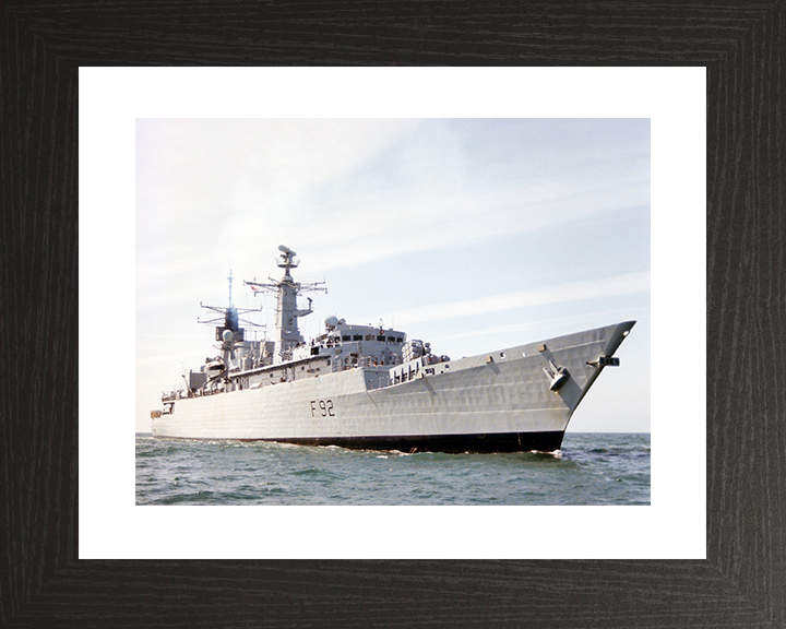HMS Boxer (F92) Royal Navy Type 22 Frigate Starboard Side View Photo Print Wall Art Decor Posters, Prints, & Visual Artwork Hampshire Prints 10 x 8 Black Frame Yes