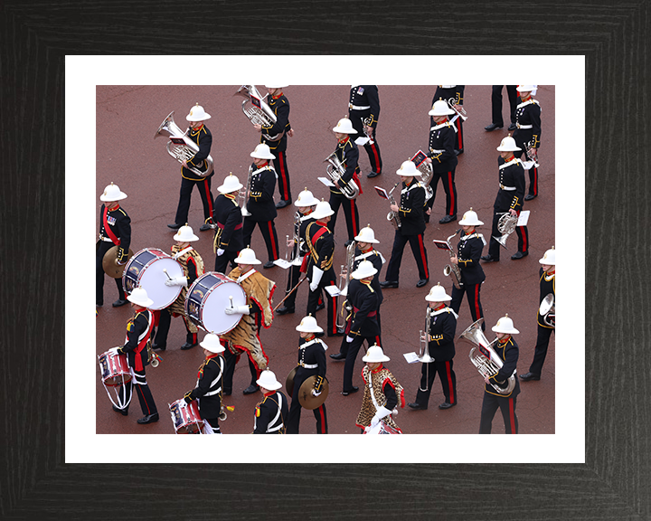 Royal Marines Band Marching on the mall London Photo Print Hampshire Prints 10 x 8 Black Frame Yes