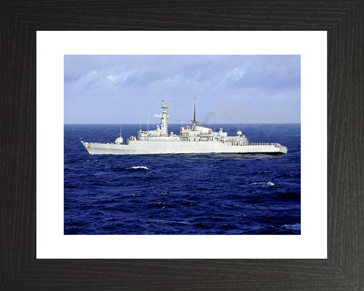 HMS Ambuscade (F172) Royal Navy Type 21 Frigate Underway Photo Print Wall Art Naval Decor Posters, Prints, & Visual Artwork Hampshire Prints 10 x 8 Black Frame Yes