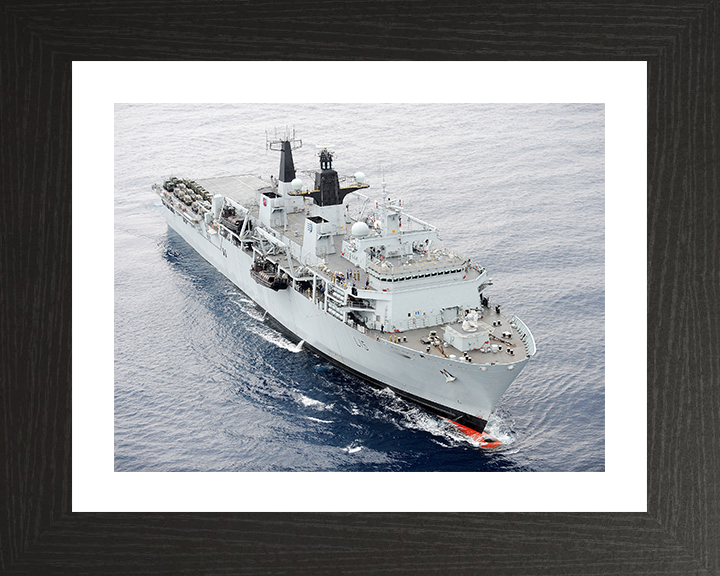 HMS Bulwark (L15) Photo Print - At Sea 2012 - Royal Navy Albion Class Amphibious Ship Hampshire Prints 10 x 8 Black Frame Yes