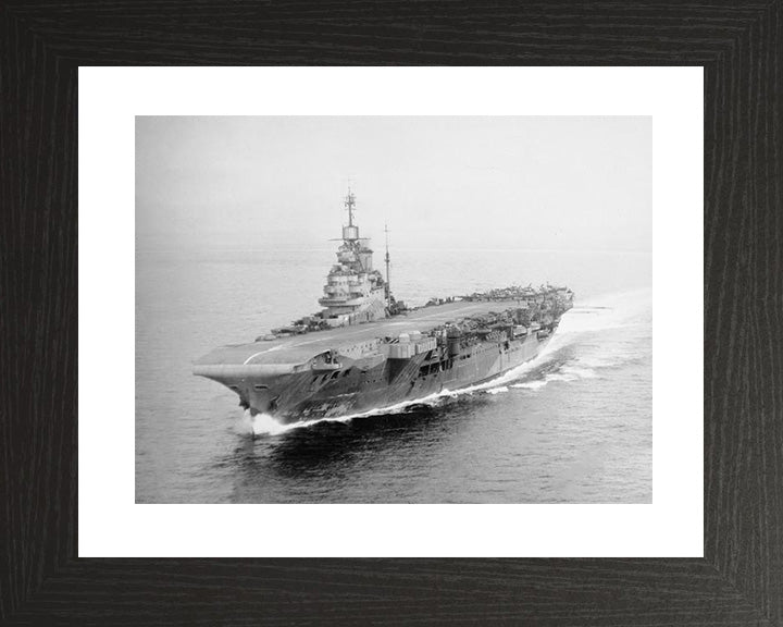 HMS Indomitable (92) Royal Navy Modified Illustrious class aircraft carrier Photo Print or Framed Print - Hampshire Prints