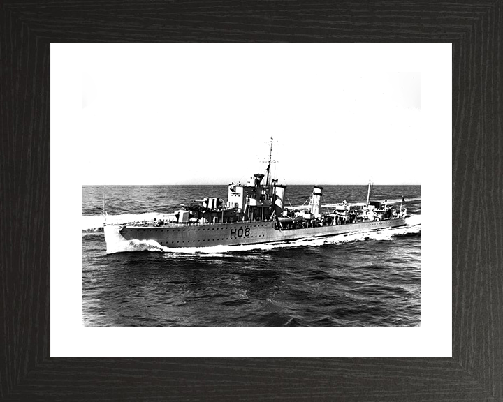HMS Eclipse (H08) Photo Print - At Sea 1938 - Royal Navy E Class Destroyer Posters, Prints, & Visual Artwork Hampshire Prints 10 x 8 Black Frame Yes