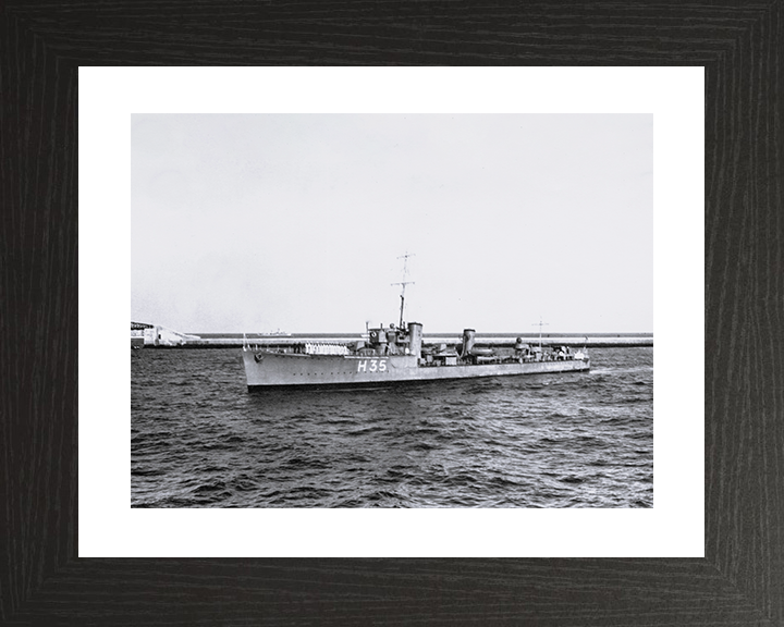 HMS Sesame (H35) Photo Print - At at sea 1932 - Royal Navy S Class Destroyer Posters, Prints, & Visual Artwork Hampshire Prints 10 x 8 Black Frame Yes